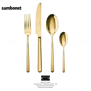 Sambonet - LINEAR Mirror PVD Gold - Besteck 24 Stück X 6 Menschen