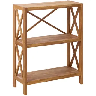 Livetastic Regal , Eichefarben , Holz , Eiche , massiv , 3 Fächer , 70x87x30 cm , Holzmöbel, Holzregale, Bücherregale Holz