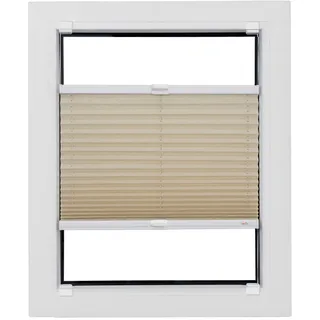 sunlines Plissee »Budget Crush« Lichtschutz ohne Bohren verspannt Haftfix, crushed, beige