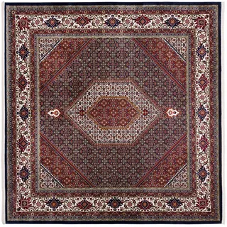 Webteppich , Blau , Textil , orientalisch , quadratisch , 200x200 cm , Oeko-Tex® Standard 100 , für Fußbodenheizung geeignet, pflegeleicht , Teppiche und Böden, Teppiche, Webteppiche