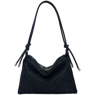 scalingscal Tasche Glitzer Abendtasche Strasssteine,Abend Handtasche,Clutches Schultertasche,Glitzer Abendtasche Umhängetasche,Rosa Glitzer Abendtasche Damen,für Abend Prom Hochzeit Party (Schwarz)