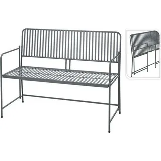 Relaxwonen Relaxwonen - Gartenbank - Anthrazit - klappbar - 118cm breit - Grau
