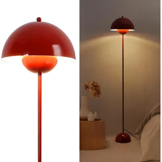 Nordische Design-Stehleuchte Burbudeo Inspiration „Flowerpot“ und Parabolsockel E27-Fassung für Wohnzimmer Esszimmer Schlafzimmer
