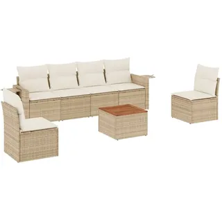 VidaXL 3224511, Cremefarben, Rattan, Stahl, Akazienholz, 110 kg, Erwachsene & Kinder, 550 mm, 550 mm - Creme