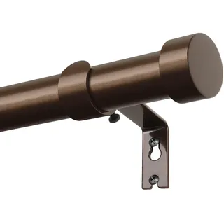 KAMANINA Gardinenstange Bronze 80 to 218 cm Lang, 25 mm Durchmesser Gardinenstangen Ausziehbar mit Einfachen Endkappen für Fenster, Schlafzimmer, Wohnzimmer