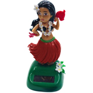 Tanzende Solarfigur Hula Girl,Solar Wackel Figur,Hawaii Mädchen Figur Auto-Armaturenbrett Ornamente Puppe Auto Schwingenden Kopfschütteln Spielzeug Dekor Für Die Fensterbank, Auto, Büro, Schreibtisch