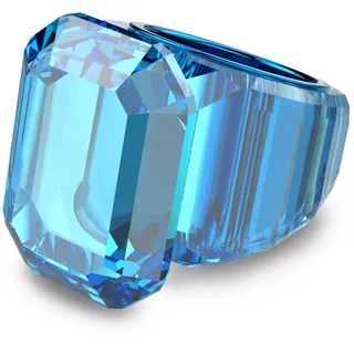 Swarovski Lucent Cocktailring, Blauer Damenring mit Edlen Swarovski Kristallen