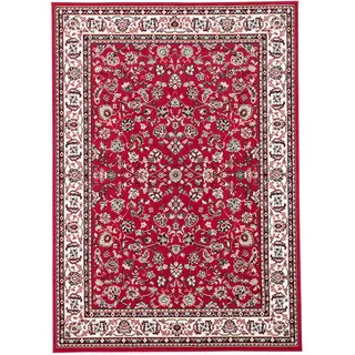 Pergamon Orient Teppich Trendline ROT Bordüre , Rot , Textil , 120x170 cm , Teppiche und Böden, Teppiche, Orientteppiche