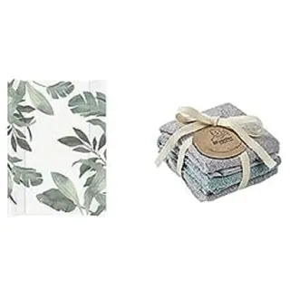 Wickelauflage Keil Exclusiv bei Amazon Motiv Soft Tropical + Rotho Babydesign Waschtücher 3er Set