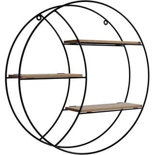 Mirjan24 Wandregal 44 x 44 x 10 cm Schwarz