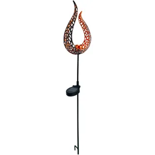 NÄVE Solarleuchte Kunststoff 90 cm inkl. Dämmerungssensor braun