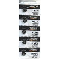 Energizer 371 / 370 Silver Oxide Watch Battery (5 per Pack) by Energizer