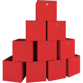 VCM Faltbox 27 x 28 x 27 cm 10-tlg. rot