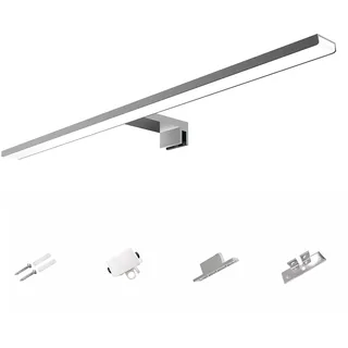 YIQAN 80cm LED Spiegelleuchte Vollaluminium 3in1,Bad Spiegel Beleuchtung Lampe 15W 1100lm 4000K Badlampe Spiegellampe IP44 wasserdicht LED Make-up Light, Spiegel und Bad¡­