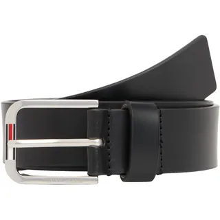 Tommy Jeans Herren Gürtel Austin 3,5 cm Ledergürtel, Schwarz (Black), 110 cm