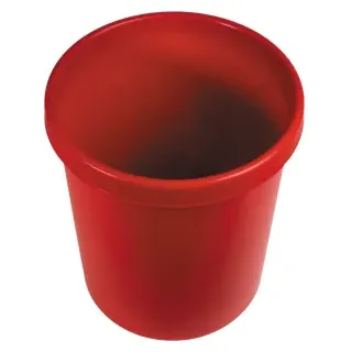 helit Papierkorb "the german" mit Rand, 30 Liter, Abfalleimer mit umlaufendem Griffrand, Farbe: rot