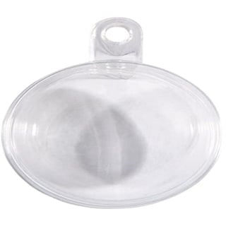 Rayher 39471800 Plastik-Kugeln, teilbar, 5 cm ø, Set 6 Stück, Kunststoff-Kugeln zum befüllen, transparent, Acrylkugeln mit Aufhänge-Öse, Dekokugeln durchsichtig, Weihnachtskugeln zweiteilig