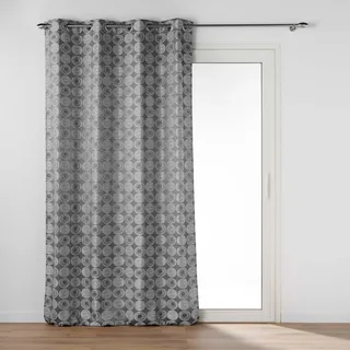 Douceur d'Intérieur Caelia Ösenvorhang (140 x 260 cm), Grau, Jacquard