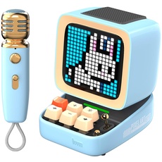 Divoom DitooMic Bluetooth-Lautsprecher-Mikrofon, Karaoke-Funktion, Blau