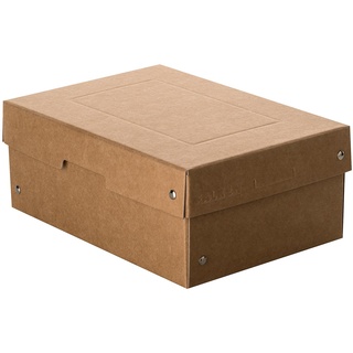 Original Falken PureBox Nature. Made in Germany. 100 mm hoch DIN A5. Aufbewahrungsbox mit Deckel aus stabilem Karton Vegan Geschenkbox Transportbox Schachtel Allzweckbox