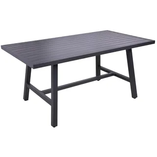 Garden Pleasure DENIA Gartentisch 160 x 89,5 x 74 cm Schwarz/Anthrazit