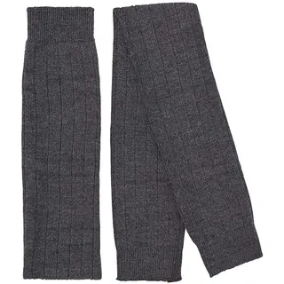 Esprit Damen Stulpen Rib W Lw Wolle dick gemustert 1 Paar, Grau Asphalt Melange 3180, ONESIZE