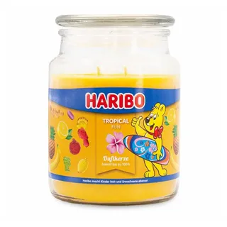 HARIBO Duftkerze im Glas Tropical Fun (100h) Brenndauer (510g)