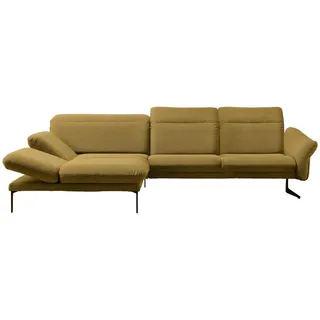 Himolla Ecksofa , Currygelb , Metall , Ottomane links, L-Form , 299x203 cm , Blauer Engel, Goldenes M, Made in Germany, Emas , Typenauswahl, Lederauswahl, Stoffauswahl, Sitzqualitäten, seitenverkehrt erhältlich, Hocker erhältlich, Rücken echt, individuell planbar , Wohnzimmer, Sofas & Couches, Wohnlandschaften, Ecksofas