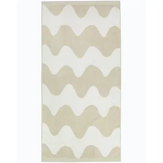Marimekko - Badetuch, Duschtuch - Lokki - Baumwolle - Beige-Weiß - 70 x 140 cm