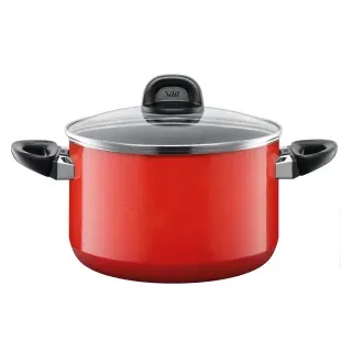 SILIT Rojo Fleischtopf, Breiter Schüttrand für ein tropffreies Ausgießen, Durchmesser: 24 cm