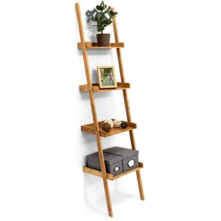 Relaxdays Leiterregal Standregal 44 x 37 x 176 cm Natur