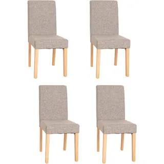 Mendler Esszimmerstuhl Littau Textil grau 4er Set