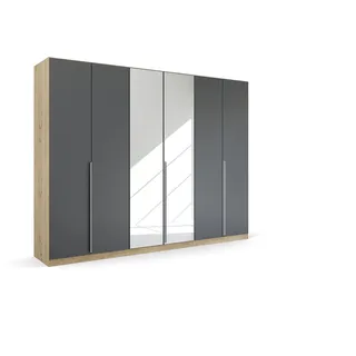 Rauch »Dark&Wood by Quadra Spin im Industrial Style mit Metallgriffstangen, mit Spiegel, inkl. 3 Kleiderstangen, 3 Einlegeböden, BxHxT 271x210x54 cm