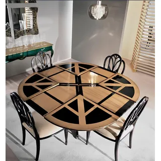 Tische Massivholz Tisch Neu Luxus Esstisch Italienische Design Möbel Einrichtung - Braun