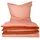 Doubleface Unifarben Orange 155 x 220 cm + 80 x 80 cm