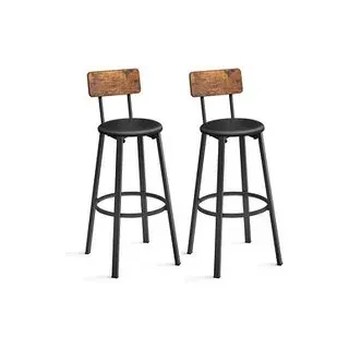 VASAGLE Barhocker LBC069B81V1 braun Kunstleder, 2 St.