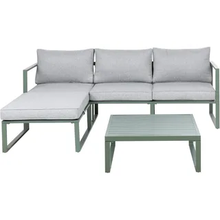 Beliani Garten-Ecksofa Set 3-tlg. Grün