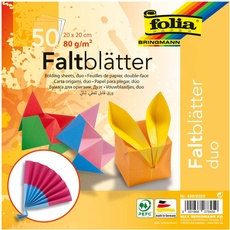 Bild von Faltblätter Duo 50 Blatt 10 Farben sortiert 80g, 20x20cm"