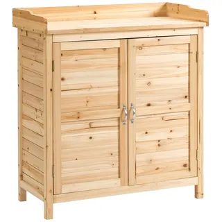 Holz-Gartenaufbewahrungsbox - Gartenbox - Gartenlager - Aufbewahrungsbox für den Außenbereich - Gartenmöbel - Wasserbeständiges Kiefernholz