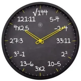 nXt - 7363ZW - Wanduhr - 30cm - schwarz - Maths - Schwarz