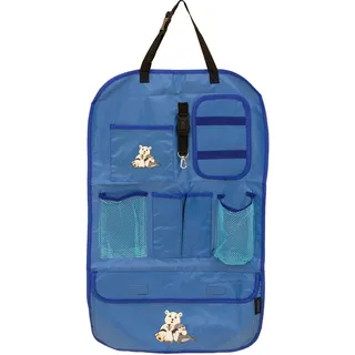 PETEX 44150105 Rücksitzorganiser, Ca. 41 x 64 cm, mit Logo, Blau