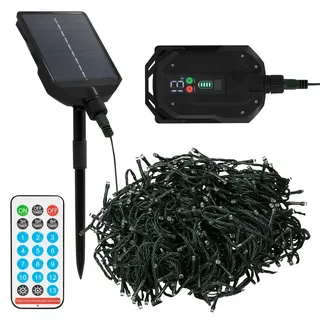 ECD Germany Solar Lichterkette Kunststoff 11 m Warmweiß
