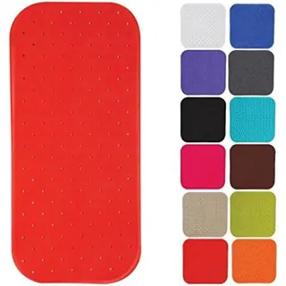 MSV Premium Duschmatte Badematte Badewannenmatte Badewanneneinlage antibakteriell rutschfest mit Saugnäpfen-Rot-duftet nach Rosen-ca. 36 x 97 cm-waschbar bei 60° Grad, Red
