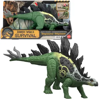 Mattel Gigantic Thrashers Stegosaurus Dinosaurier-Spielfigur 37 cm, grün/mehrfarbig
