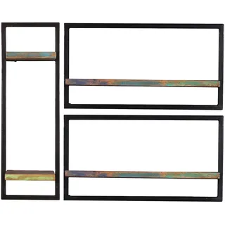 SIT Möbel Wandregal Riverboat 95 x 25 x 75 cm Schwarz