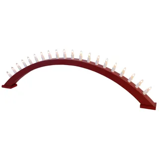 Best Season Leuchtbogen "Kulle" 20flammig Material: Holz, Farbe rot, ca. 30 x 105 cm, 230-85 - Rot