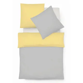 FLEURESSE Provence W Unifarben Gelb 240 x 220 cm + 2 x 80 x 80 cm