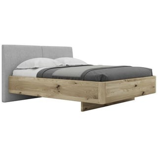 Valnatura Bett , Grau, Eichefarben , Holz, Textil , Wildeiche , massiv , 160x200 cm , in verschiedenen Holzarten erhältlich, Stoffauswahl , Schlafzimmer, Betten, Einzel- & Doppelbetten