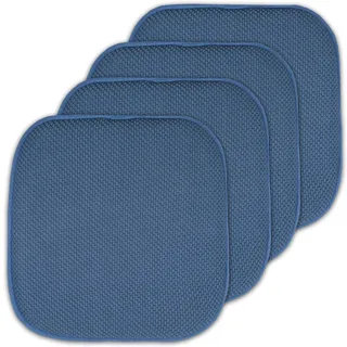 Sweet Home Collection Memory Foam Stuhlkissen 40,6 x 40,6 cm Blau