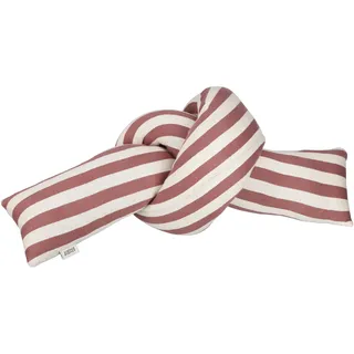 Dekokissen "Jolly", marone, gestreift, B:15cm L:150cm, Baumwolle, SCHÖNER WOHNEN-KOLLEKTION, Dekokissen_Sitzkissen_Kissenhüllen, Dekokissen, geknotetes Kissen aus zweifarbigem Feinstrick